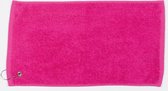 3-pack Luxury range golf towel golfhanddoeken, Kleur Fuchsia, Eén maat (30 x 50cm)