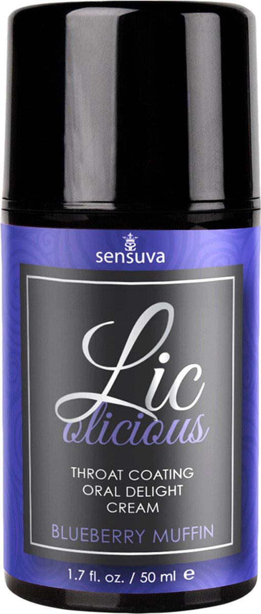 Sensuva - Lic-o-licious - Bosbessen Muffin - Oral Delight Cream - 50 ml - Stimulerend supplement op Prijzenvolger.com