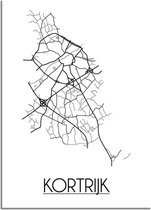 DesignClaud Kortrijk België Plattegrond poster A3 poster (29,7x42 cm)