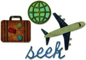 Sizzix Thinlits Mal  met Embossing Folder - Travel  662714 Tim Holtz