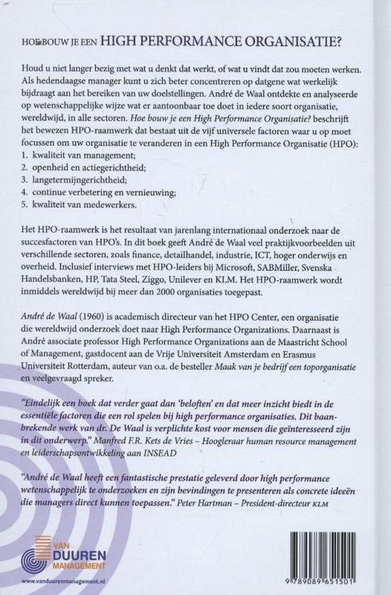 Hoe bouw je een high performance organisatie?