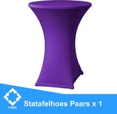 Statafelrok Luxe x 1 - Statafel Tafelrok - Statafelhoes - Stretch – PAARS - ∅80 x 110 cm – geschikt voor Horeca Evenementen | Sta Tafel Hoes | Statafel | Staantafelhoes | Cocktailparty | Trou