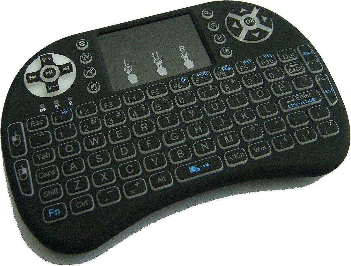 Pride Kings® Draadloos Mini Toetsenbord | LED Backlight keyboard | Oplaadbaar | USB Plug & Play