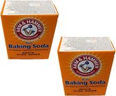 Baking Soda, ARM & HAMMER, 454 gram, 2 stuks - Baksoda - Poeder schoonmaken - Schoonmaaksoda - Voordeelverpakking - Natriumbicarbonaat - Bicarbonaat - Bicarbonate - Zuiveringszout