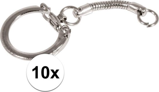 handelaar Artiest meten 10x hobby sleutelhangers/ringen met ketting en clipsluiting - DIY/knutselen  - zelf... | bol.com