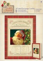 A5 Decoupage Card Kit Foiled - Letter to Santa - Naughty & Nice
