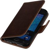 Mobieletelefoonhoesje.nl - Zakelijke Bookstyle Hoesje voor Samsung Galaxy J1 Mocca