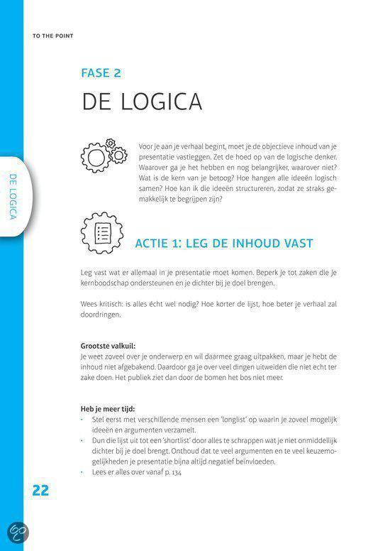 Pagina met de titel 'Fase 2 De Logica' en actie 1.