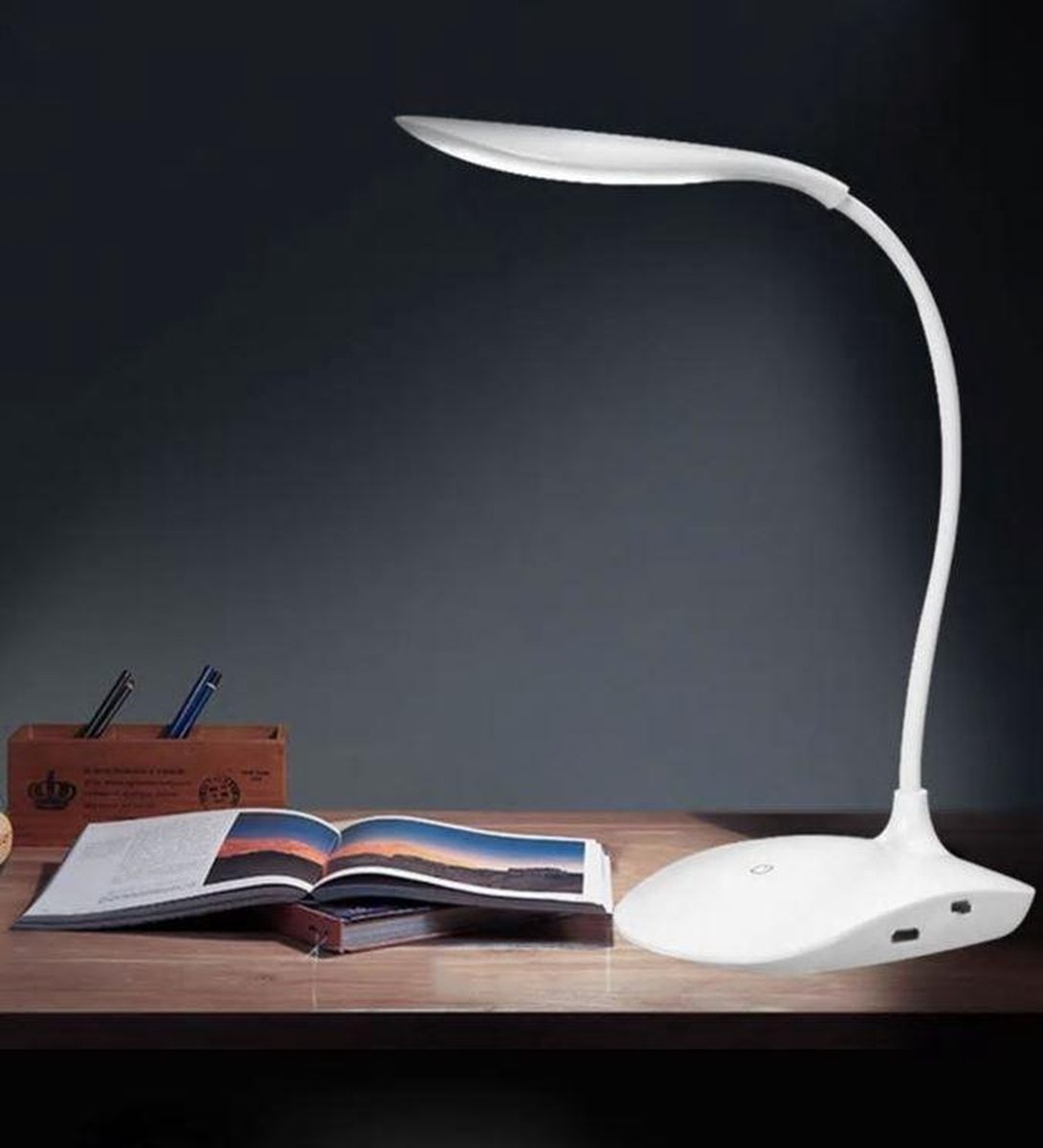 Leeslamp - LED lamp - oplaadbare boeklamp met flexibele hals