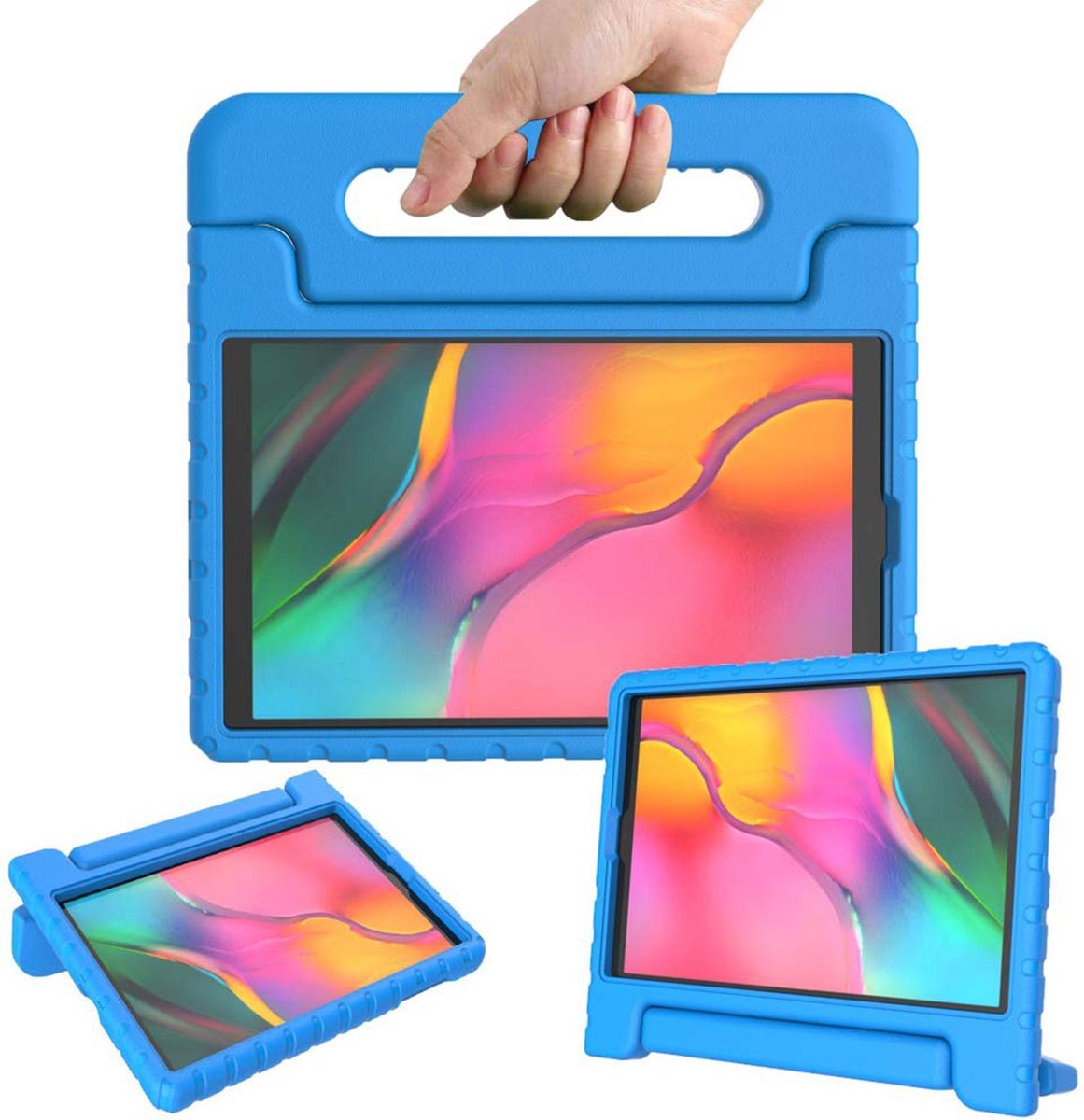 Hoes geschikt voor Samsung Galaxy Tab A 10.1 2019 - Kinder Back Cover Kids Case Hoesje Blauw