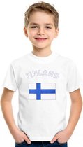Wit kinder t-shirt Finland Xl (158-164)