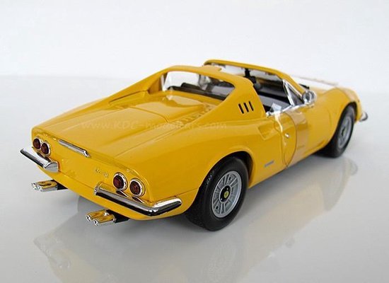 Hotwheels 1/18 Ferrari Dino 246 GTS, geel | bol