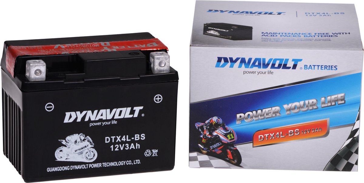 Dynavolt Accu YTX4L-BS / DTX4L-BS scooter & motor | bol.com