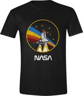 NASA - Rocket Circle Mannen T-Shirt - Zwart - M
