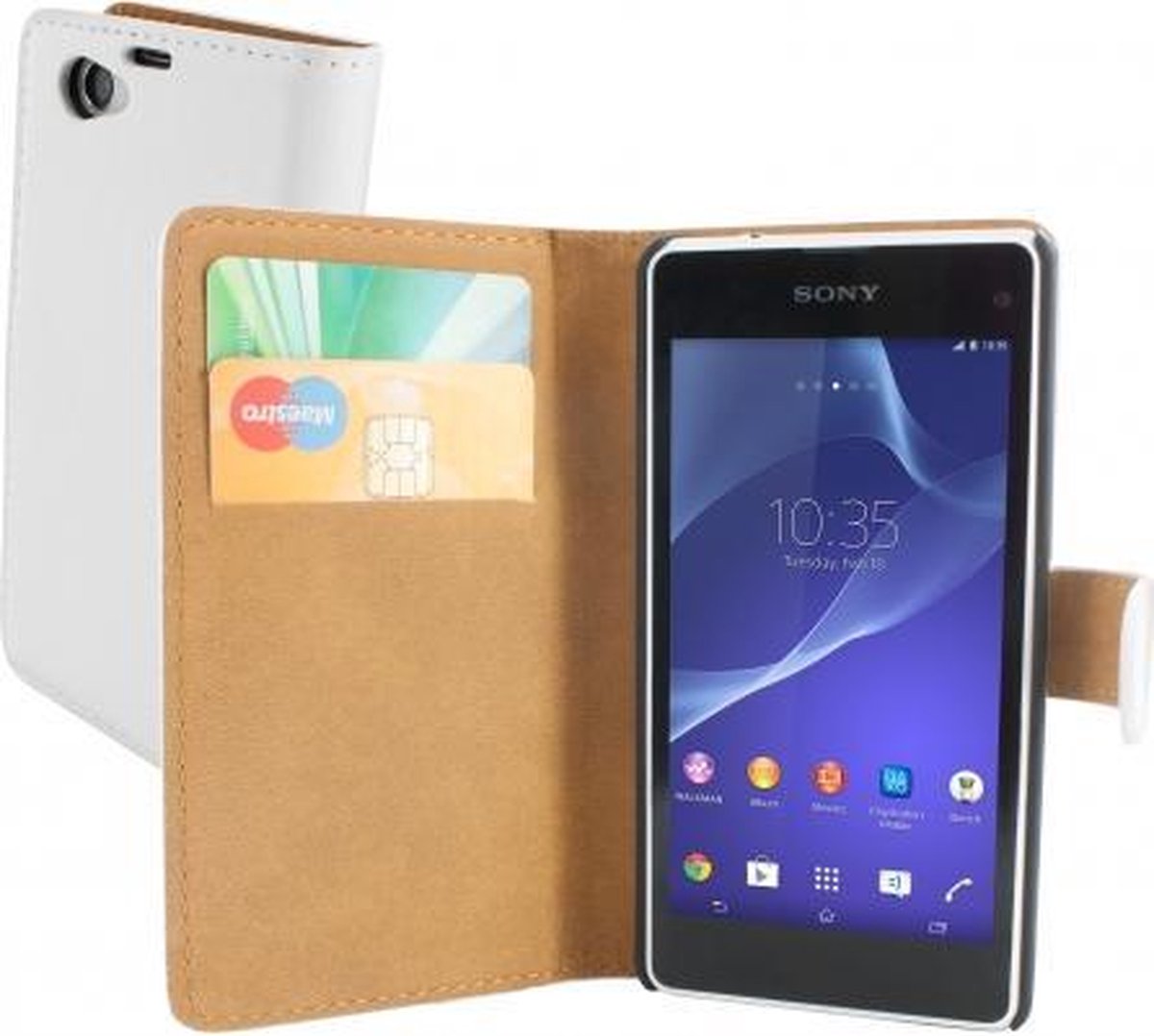 Mobiparts Classic Wallet Case Sony Xperia Z1 Compact White