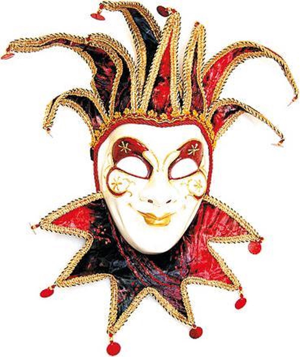 Venetiaans masker joker rood/zwart | bol