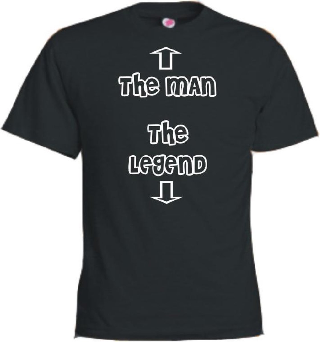 Mijncadeautje T-shirt - The man the legend - - unisex - Zwart (maat XXL)
