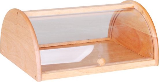 Boite A Pain Houten Broodtrommel met transparante voorzijde - 35 x 27 x 15  cm | bol.com
