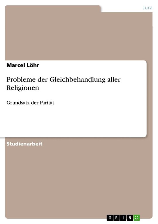 Probleme der Gleichbehandlung aller Religionen - cover