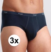 3x Sloggi basic midi heren slip marine S - onderbroek