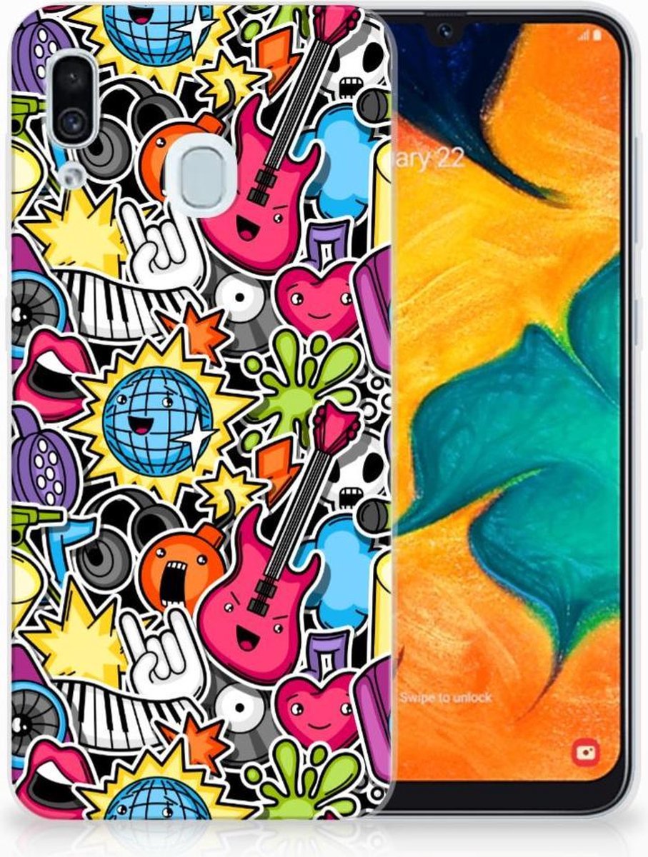 Samsung Galaxy A30 Silicone Back Cover Punk Rock