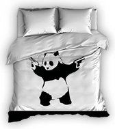 Satin d'Or Pandabeer - Maat: Lits-jumeaux (240 x 200/220 cm + 2 kussenslopen)
