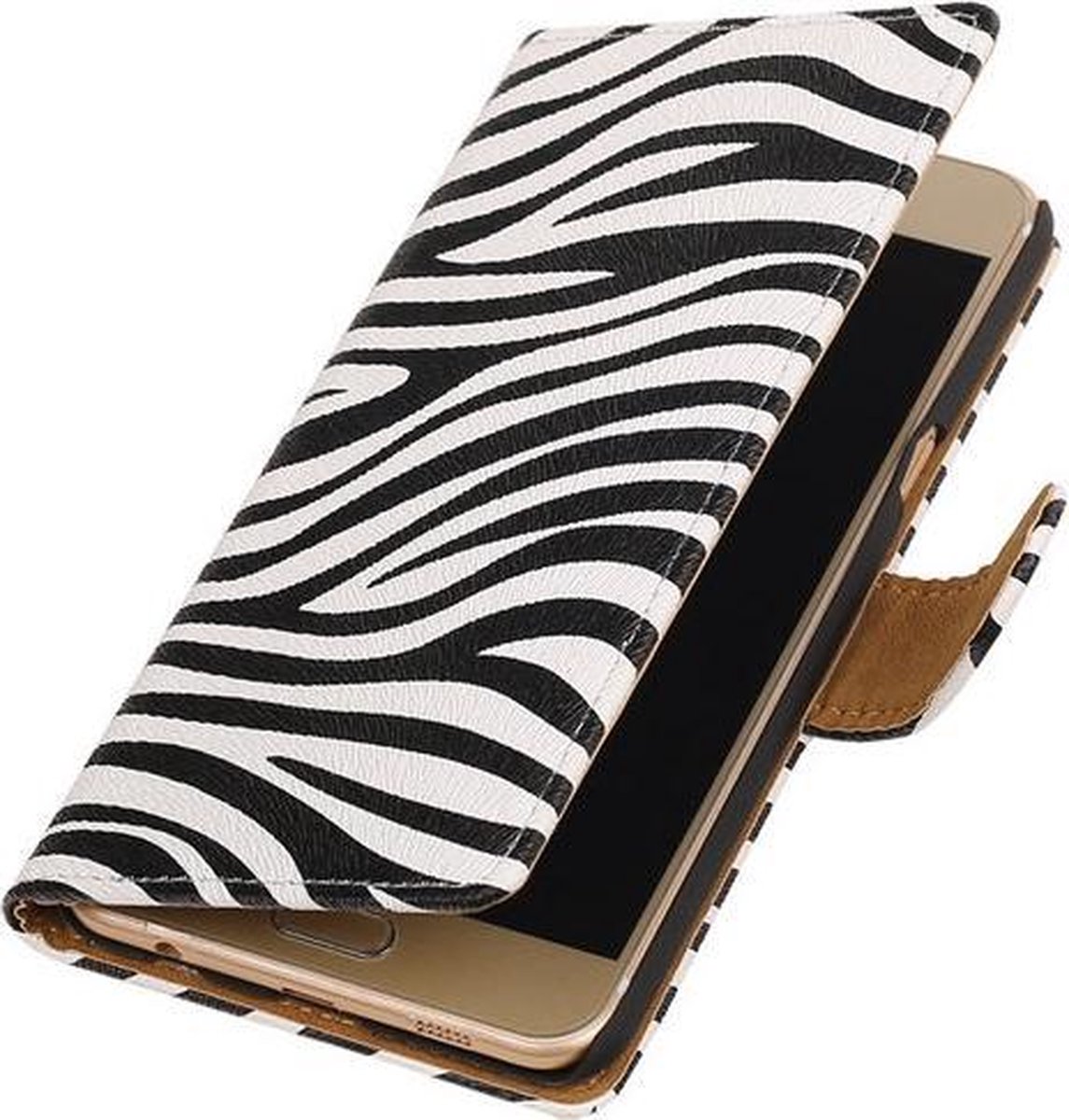 Zebra booktype wallet cover hoesje voor Samsung Galaxy C5