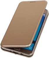 Slim Folio Case - Book Case Telefoonhoesje - Folio Flip Hoesje - Geschikt voor Samsung Galaxy A8 2018 - Goud