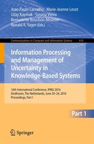 Communications in Computer and Information Science 610 - Information Processing and Management of Uncertainty in Knowledge-Based Systems