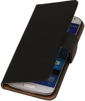 Zwart Effen Book Cover Hoesje Galaxy S4 I9500