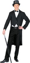 Funny Fashion - Dans & Entertainment Kostuum - Broadway Star Fraq Jas Man - zwart - Maat 52-54 - Carnavalskleding - Verkleedkleding
