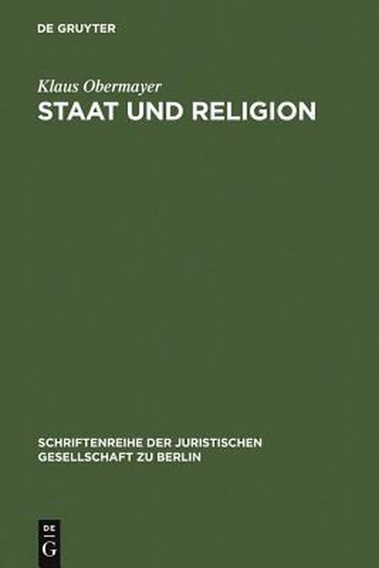 Schriftenreihe der Juristischen Gesellschaft Zu Berlin- Staa ... - cover