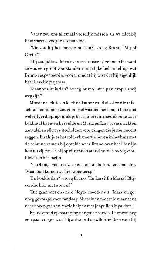 Bladzijde met tekst over verhuizen en de familie van Bruno.