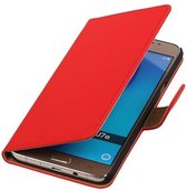 Bookstyle Wallet Case Hoesjes voor Galaxy J7 (2017) J730F Rood
