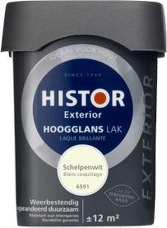 Intrekking Integratie bemanning Histor Exterior Lak Hoogglans 0,75 liter - Schelpenwit | bol.com
