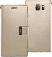 Galaxy S7 Edge Rich Diary cover Wallet Case Goud