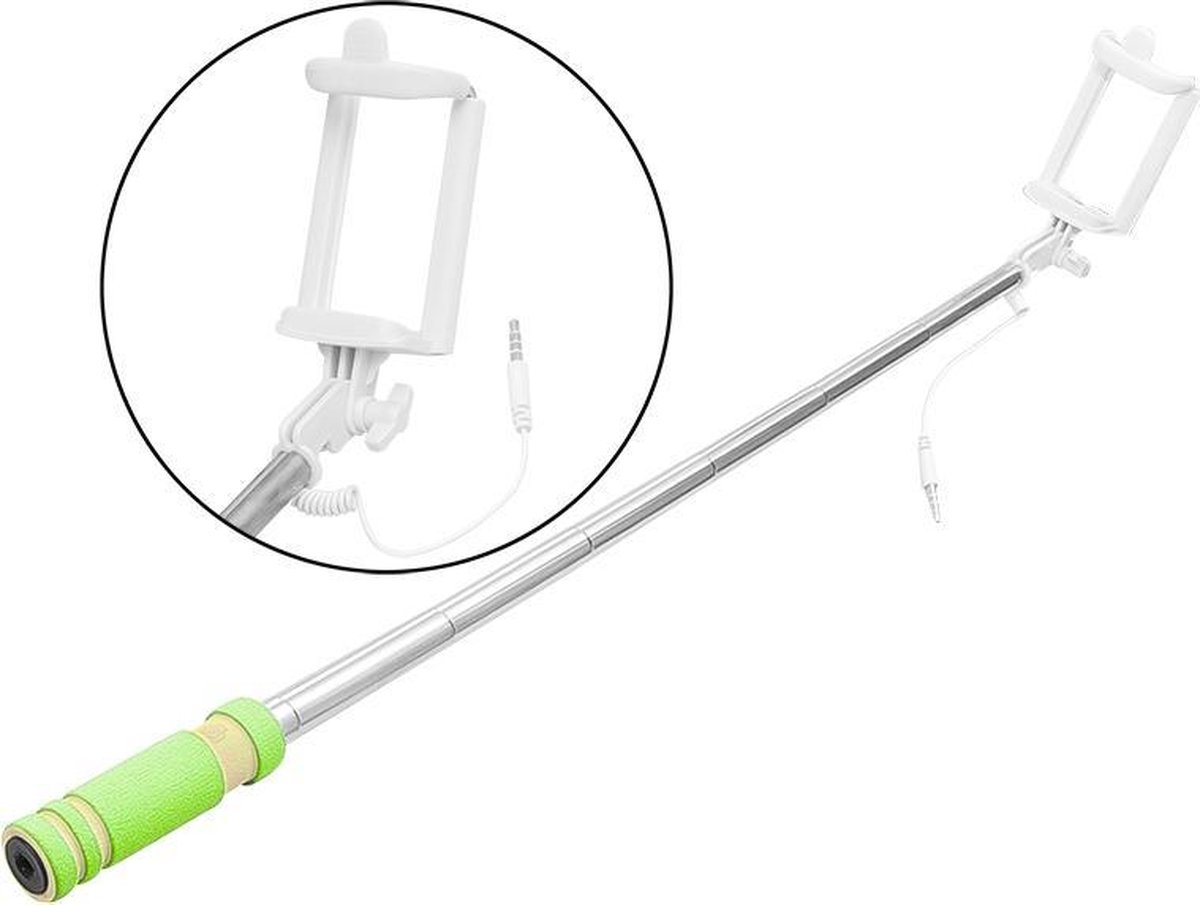 Selfie stick wired compact- groen