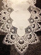 Tafelkleed - Grofkant - Wit - Loper 28x160 cm - 8139
