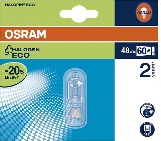 bol.com | Osram Halopin Eco halogeenlamp 48 W G9 C