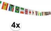4x ligne de drapeau international 7 mètres