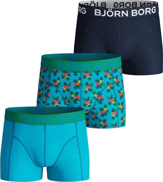 Bjorn Borg - Jongens - 3-Pack Paradise Boxershorts - Blauw - 146/152 |  bol.com