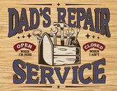 Signs-USA - Dad's Repair Service - retro wandbord - 40 x 30 cm - metaal