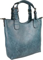 Ines Delaure hand/crossbody petrol blauw