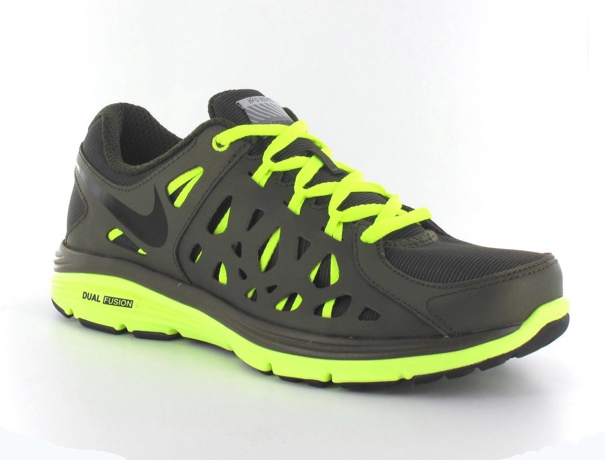 Nike Dual Fusion Run 2 Shield - Hardloopschoenen - Heren - Maat 40 -  Groen;Fluor Geel | bol
