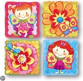 Stickerset met bloemen meisje CBA2047