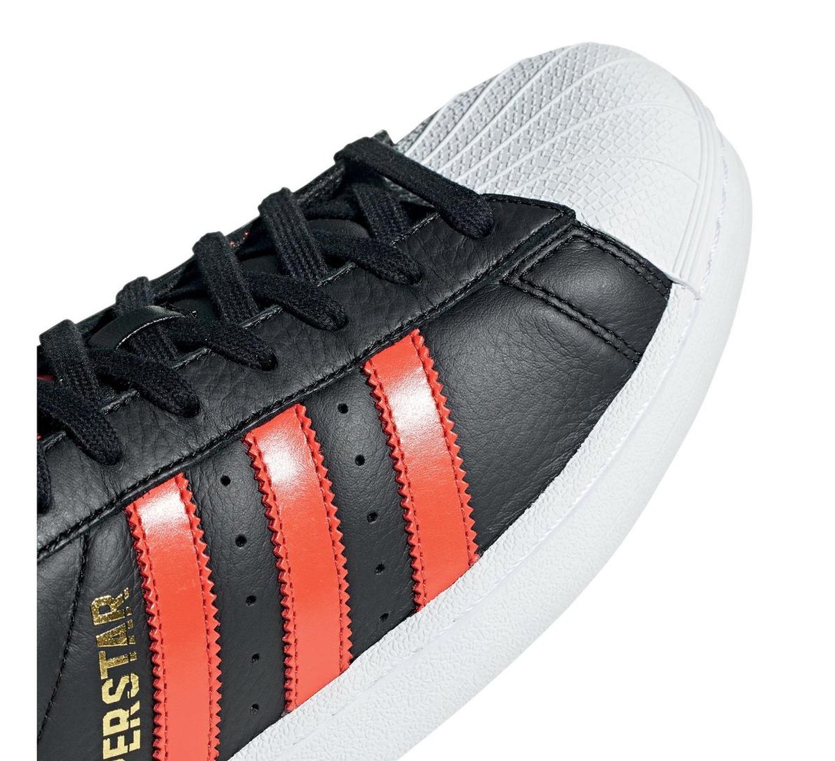 adidas Superstar Sneakers Sneakers - Maat 45 1/3 - Unisex - zwart/rood/wit  | bol.com