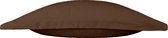 SENZATIONE 100% Katoen PERCALINE Uni 1x Oxford Kussensloop met Volant 60x70+20+5 cm BRUIN