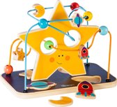 howa Houten Kralenspiraal Speelgoed met Puzzel "space fun" 6007