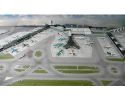 Vliegveld diorama set Schiphol (AMS) 1:500 No Point Airport (13–65 jaar)