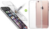 Ultra Dunne TPU silicone case hoesje Met Gratis Tempered glass Screenprotector iPhone 6/ 6S - Basic Protection Kit